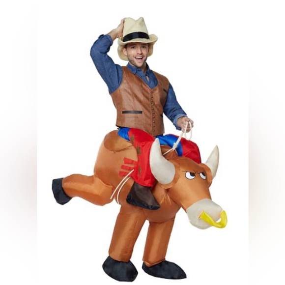 Adult Bull Rider Inflatable Costume (One size fits most) - Picture 1 of 2